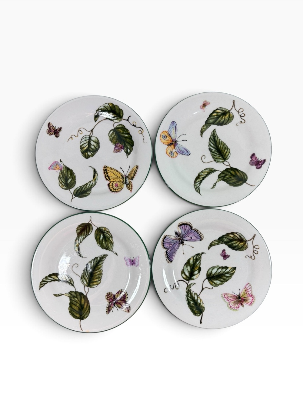 American Atelier Butterfly 5513 Salad Bread Plates 4 Cottagecore Grandmacore